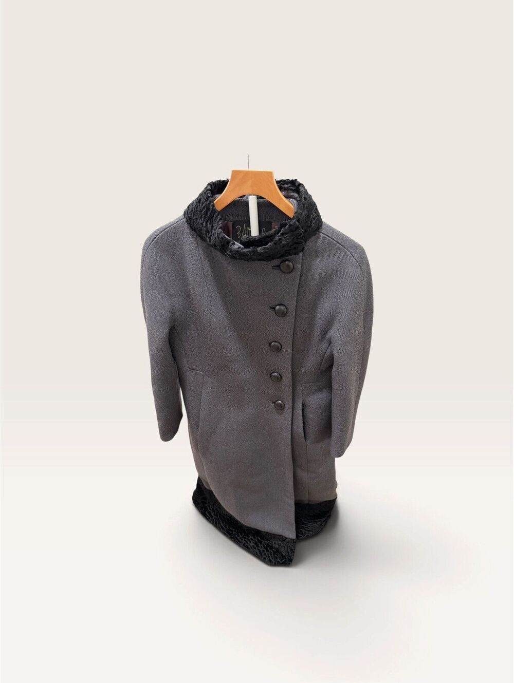 Vintage 1950s B.Altman & Co. Wool Coat with Lambs Wool